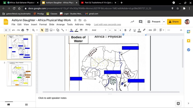 Please help with this map assignment, looking for bodies of water-example-1