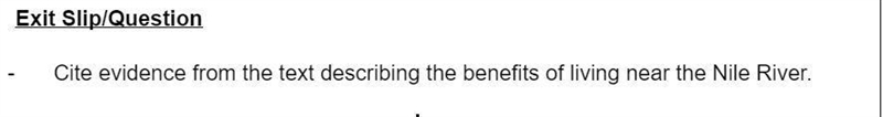 What are some benefits of living near the Nile river?-example-1