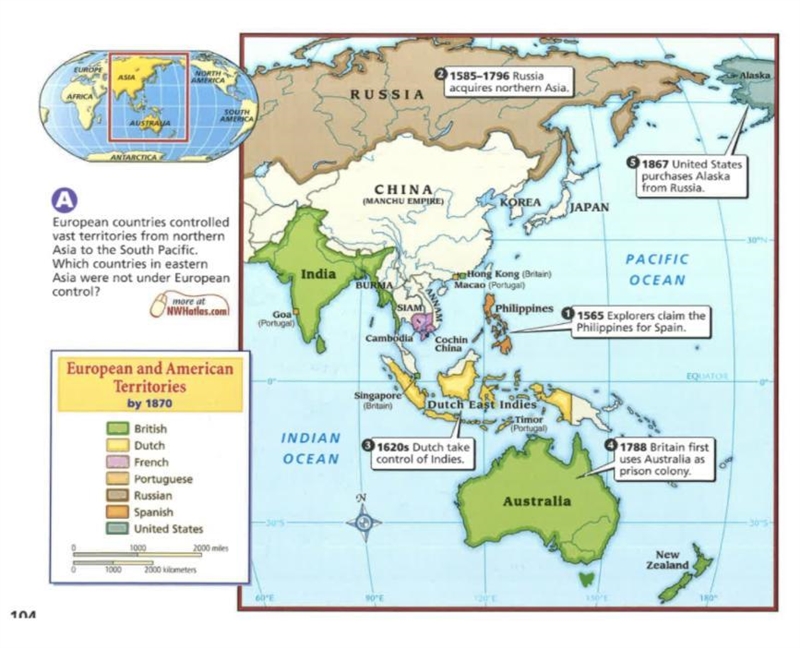 What was Australia first used for by the British? Group of answer choices A prison-example-1