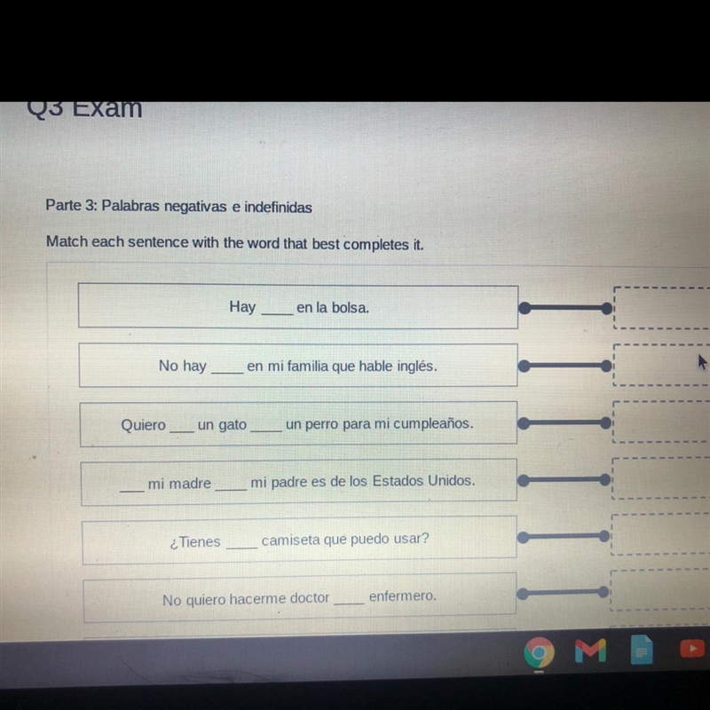 Options are Nadie Algo O.o Ni...ni Alguna Sino También Tampoco Nada Alguien-example-1