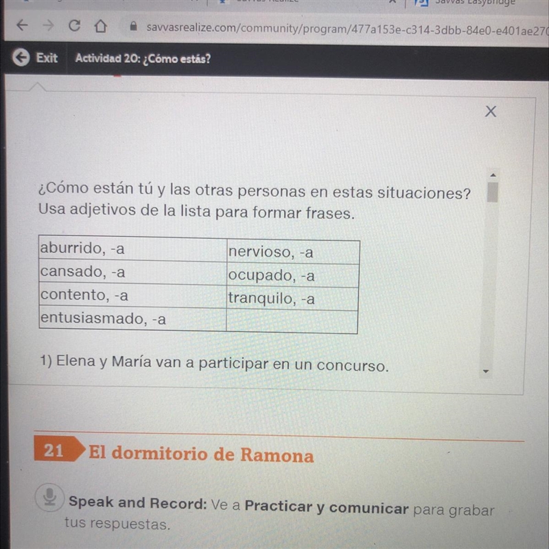 1) Elena y María van a participar en un concurso.-example-1