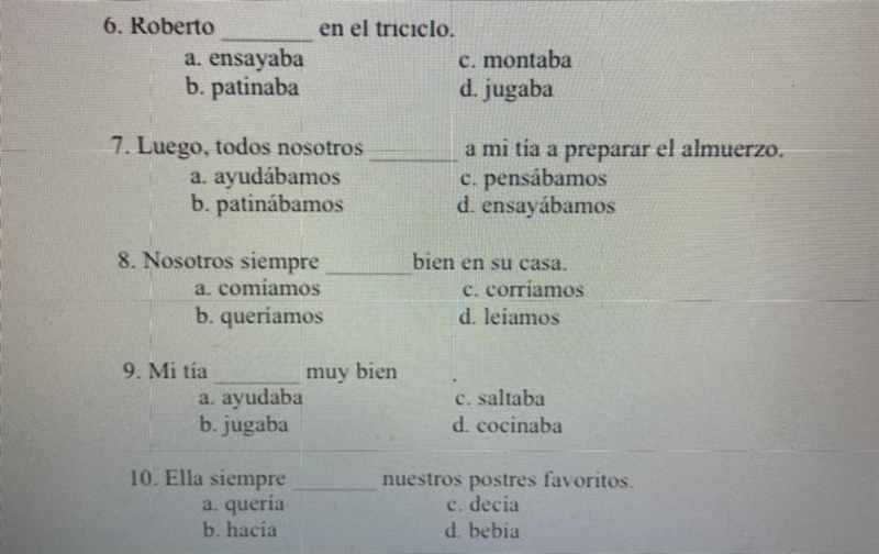 Spanish Imperfect tense: Regular verbs-example-1