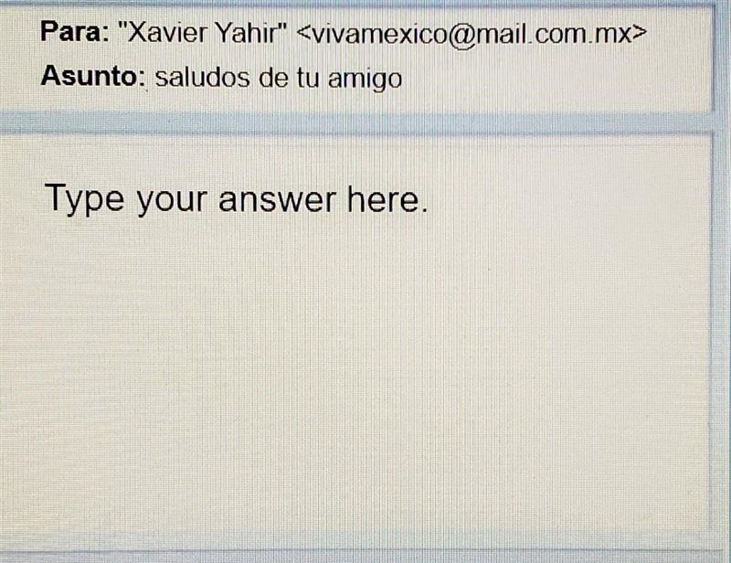 Instructions: Write an e-mail in Dpanish to your friend Xavier about the different-example-1