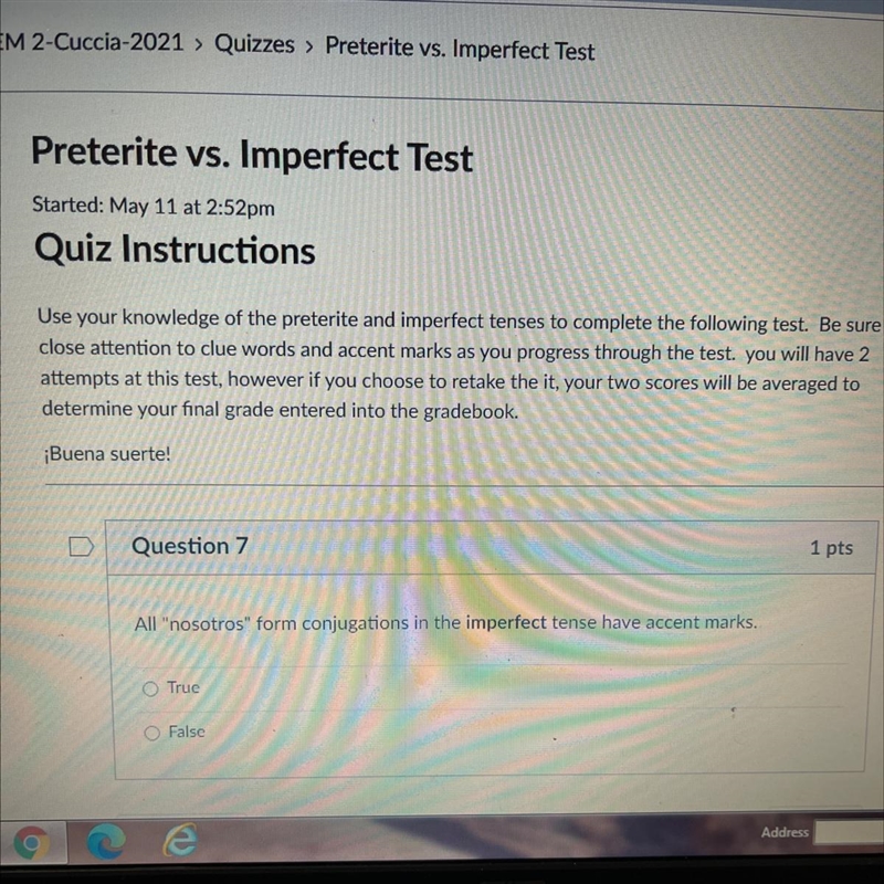 Question 7 All "nosotros" form conjugations in the imperfect tense have-example-1