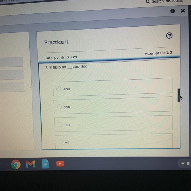 Choose the correct form of the verb ser to complete each sentence-example-1