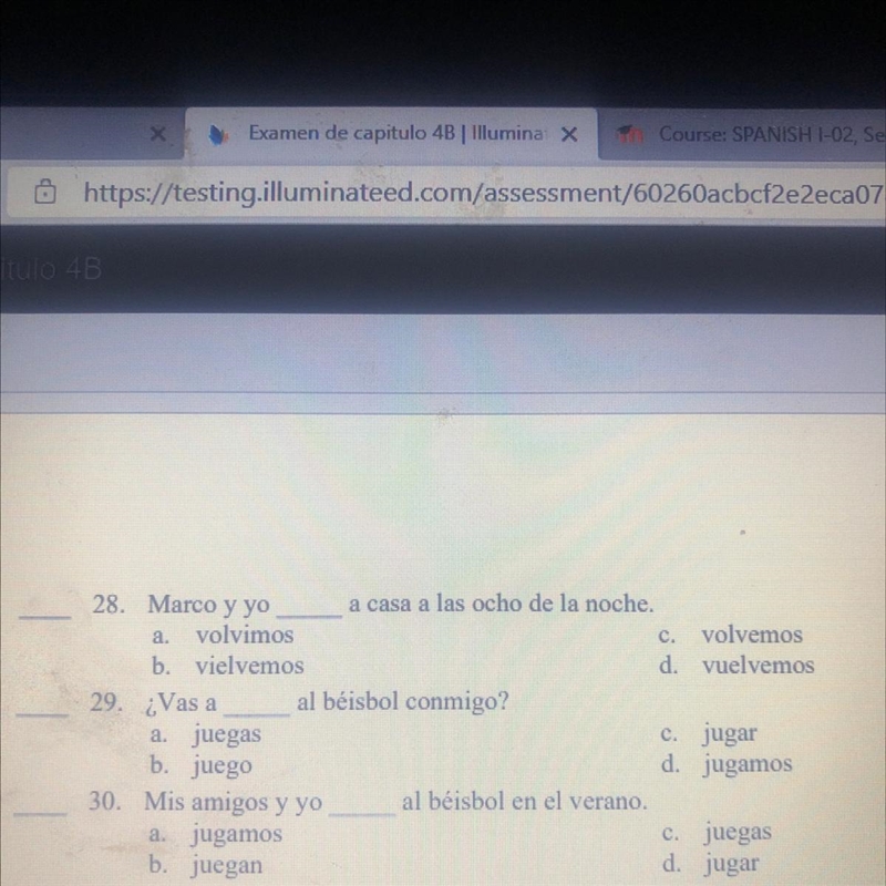 For those fluent in Spanish, please help me with these 3 problems.-example-1