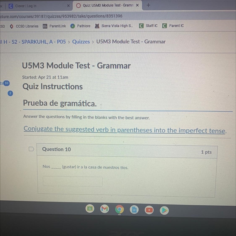 Nos_____(gustar) ir a la casa de nuestros tíos.-example-1