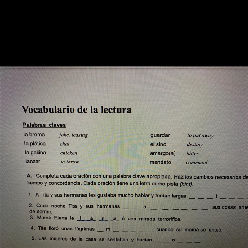 Spanish como agua para chocolate please help-example-1