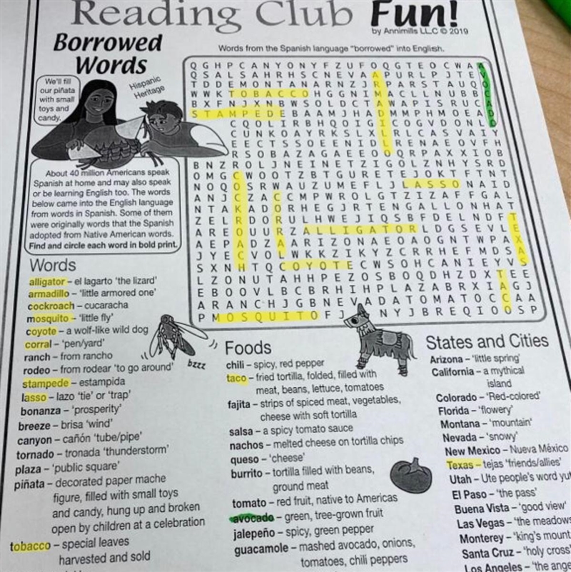 Need help with reading club fun word search-example-1