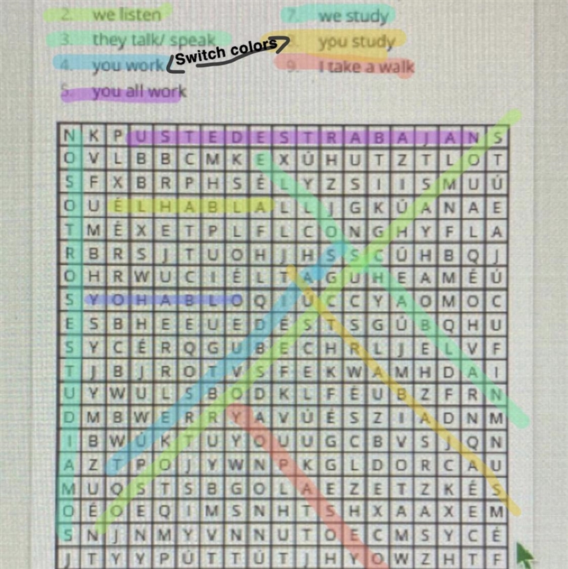 This is a word search 8th grade, pls show the editing-example-1