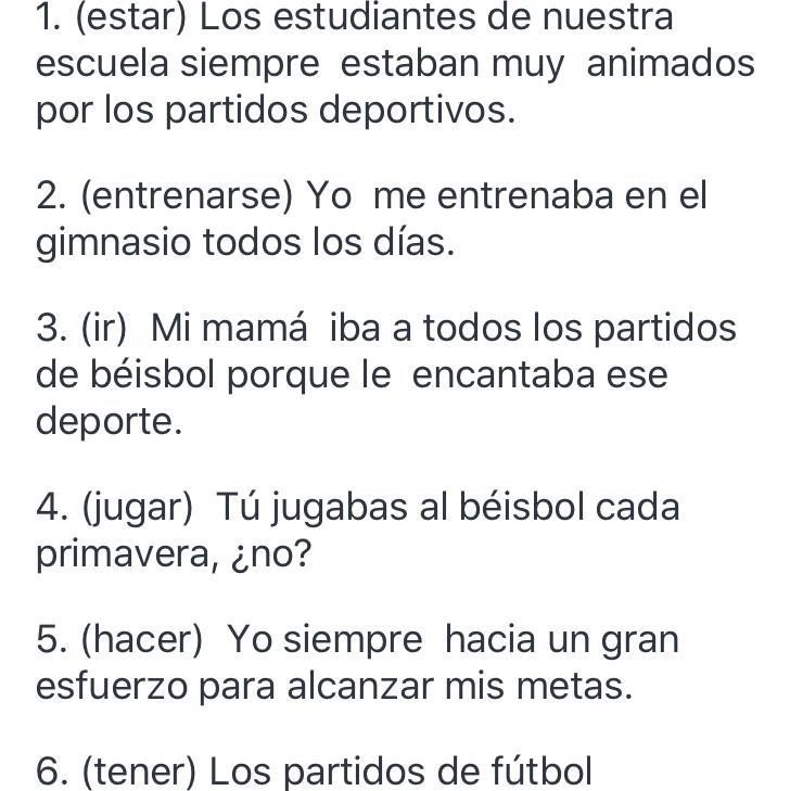 Modelo (ganar) Nuestros equipos siempre_ganaban los campeonatos. 1. (estar) Los estudiantes-example-1