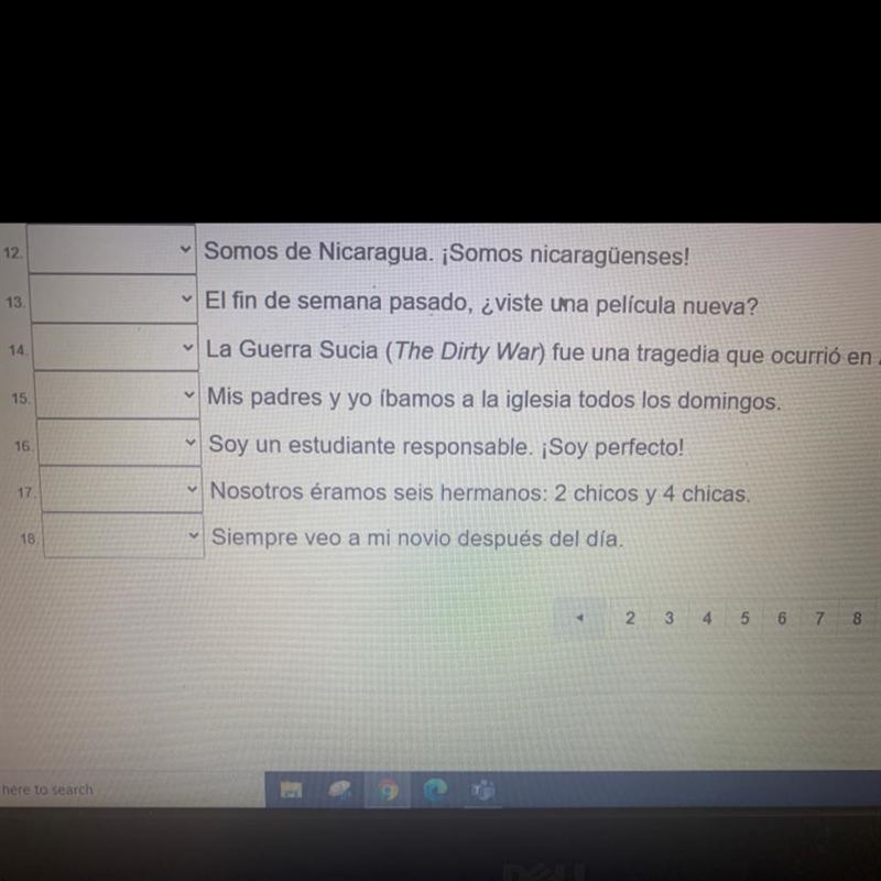 Decide whether the action in the sentence is described using the PRESENT, PRETERITE-example-1