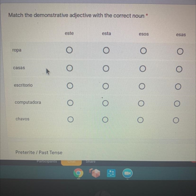 Math the demonstrative adjective with the correct noun.-example-1