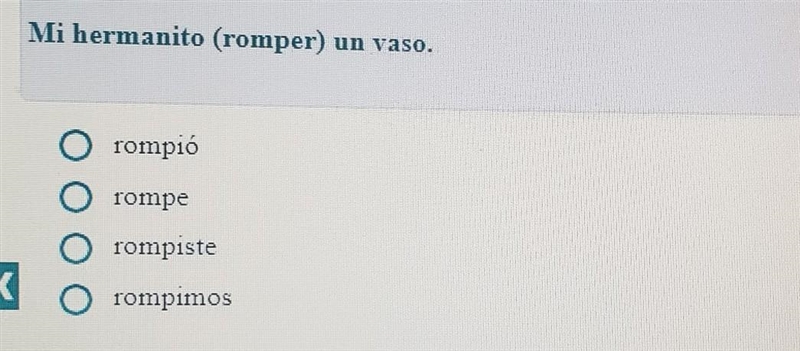 Fill in the blank with the correct Preterite Tense conjugation of the verb between-example-1