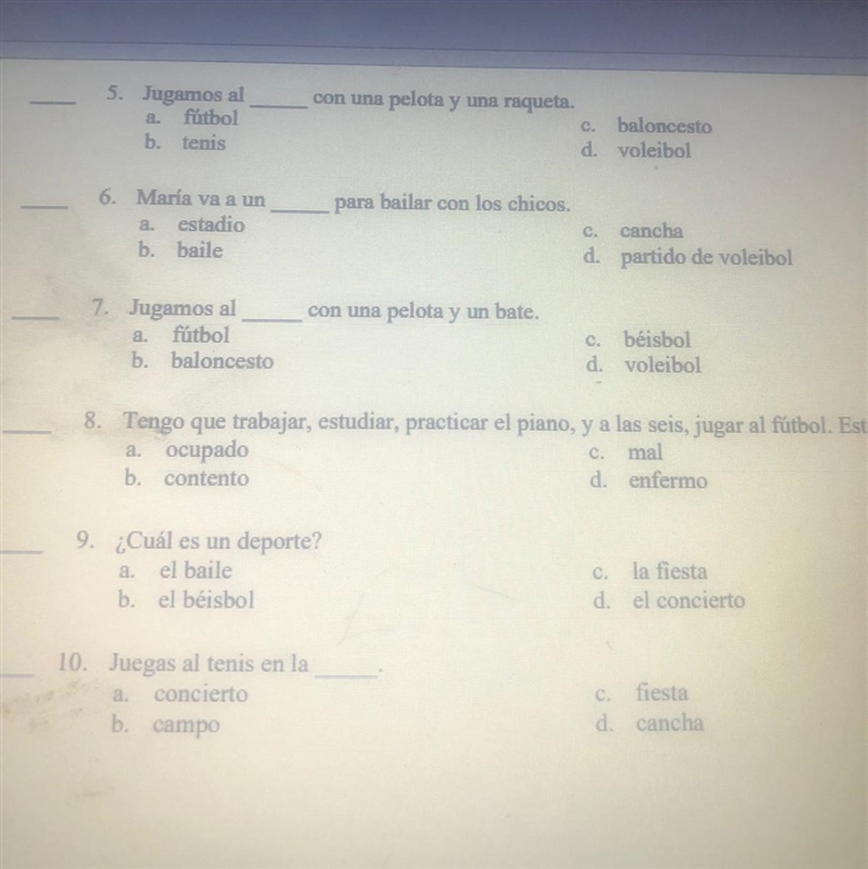 Please help me to answer these Spanish questions :)-example-1