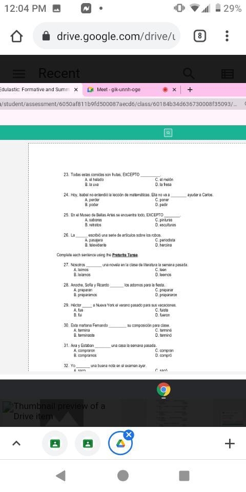 Please help with my spanish I'm begging.multioke choice .you may have to zoom in.-example-1