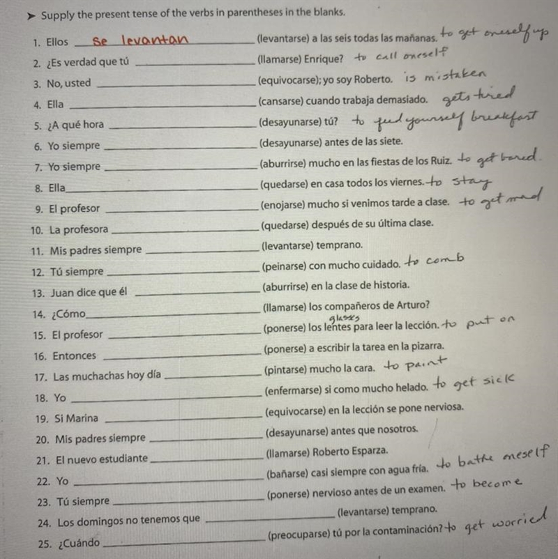 SPANISH HOMEWORK will someone be willing to do my spanish reflexive verbs homework-example-1