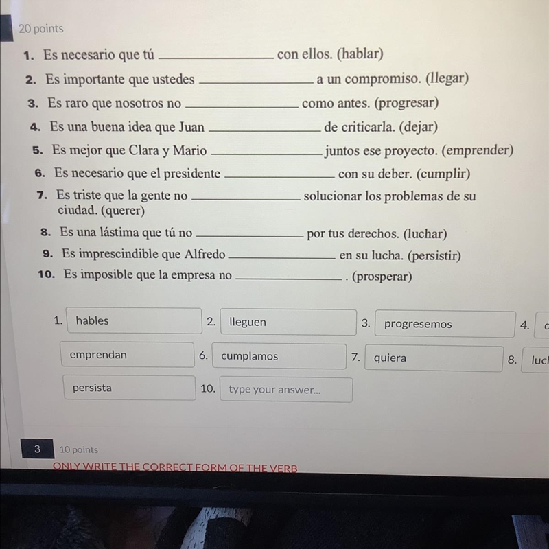 I just need help with number 10 I did everything else-example-1