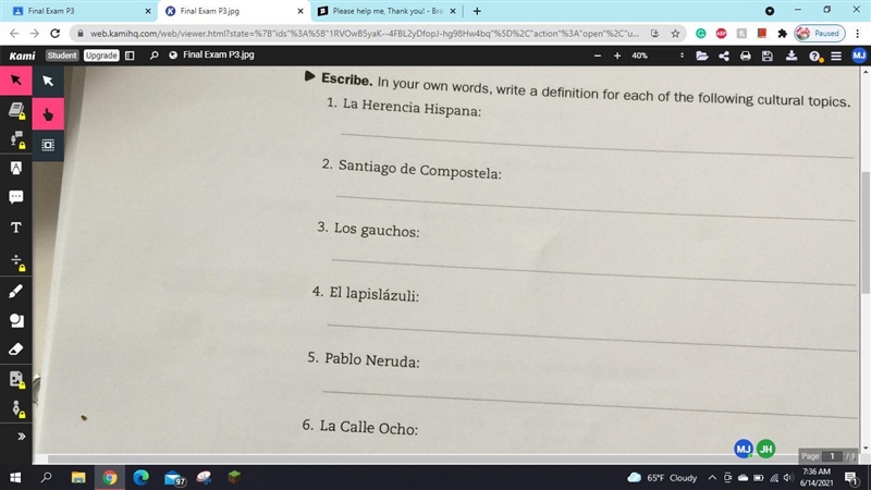 Help Please, I don't know Spanish lol..-example-1