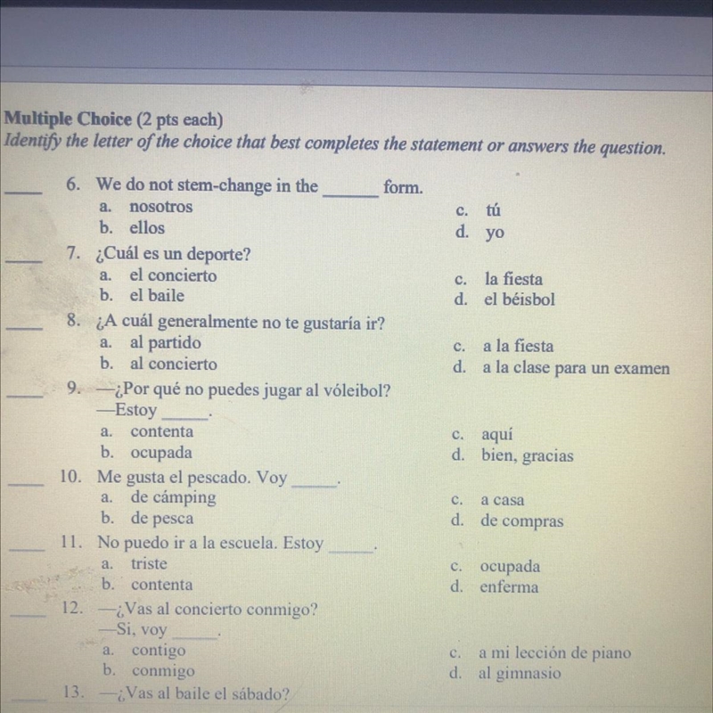 For those fluent in Spanish, please help me with these it’s your time to shine :)-example-1