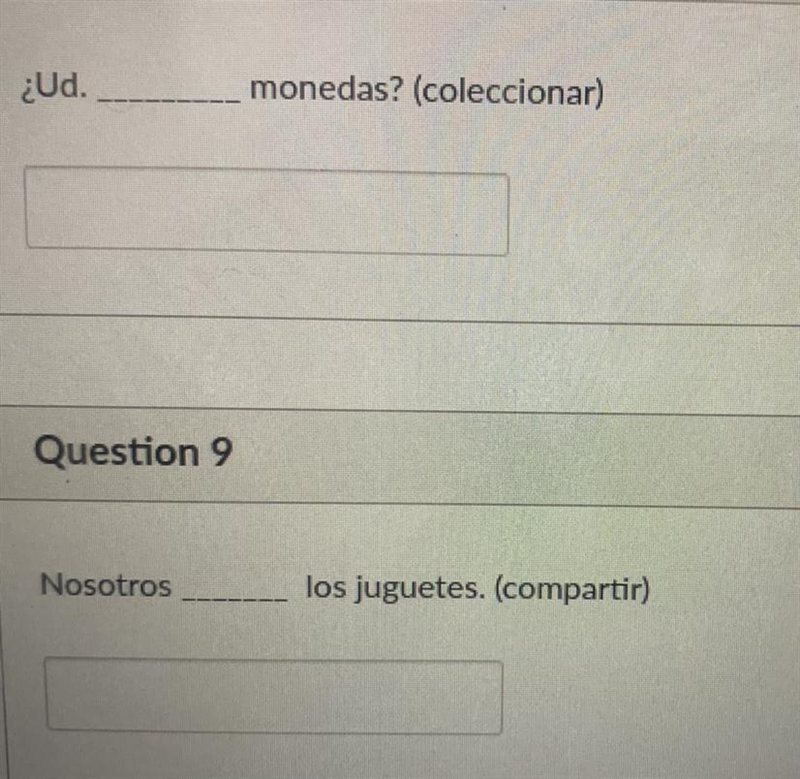 What’s the imperfect tense of coleccionar and compartir-example-1