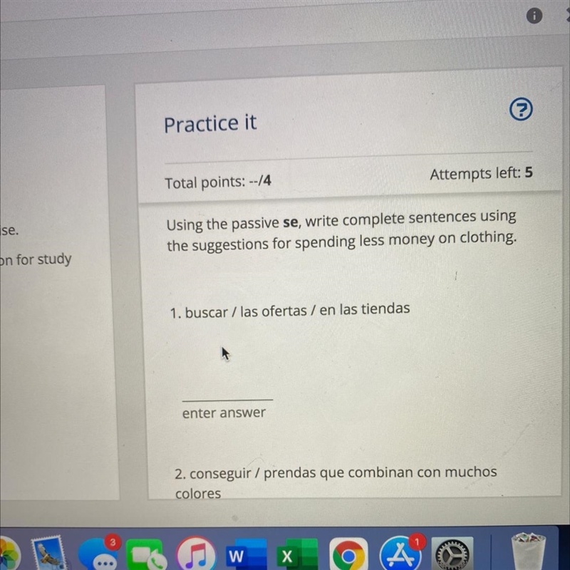 Using the passive se, write complete sentences using the suggestions for spending-example-1