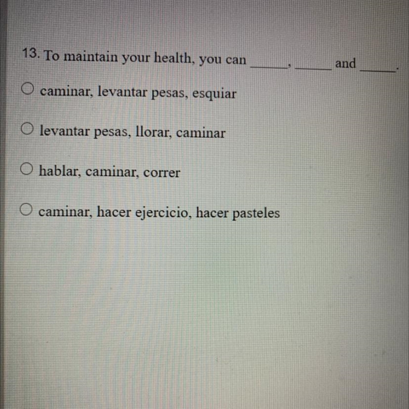 To maintain your health, you can blank , blank and blank-example-1