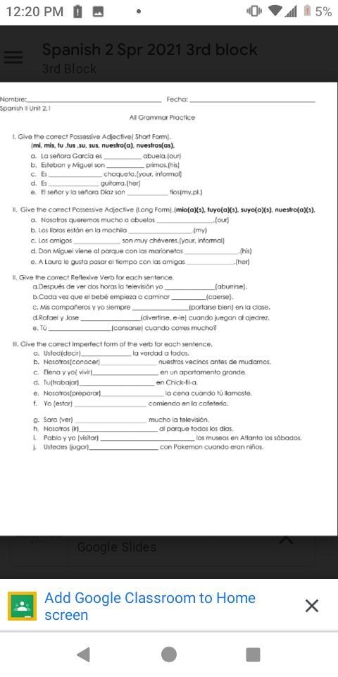 PLEASE help with this spanish worksheet. You may have to zoom in. Please don't just-example-1