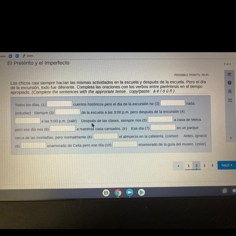 Help pls Spanish. 3....-example-1