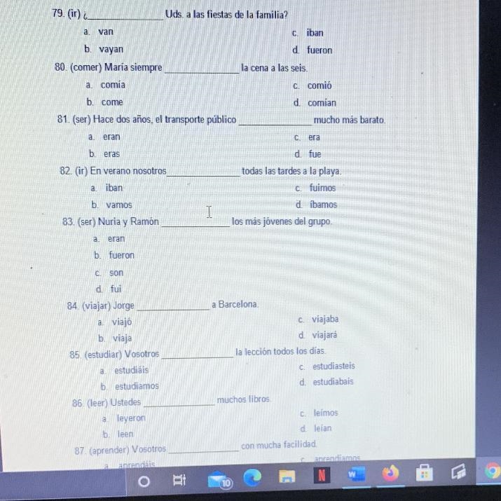 Help me Conjugate to imperfect tense plzzz-example-1