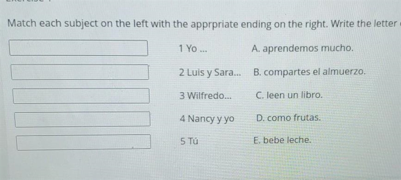 The directions are: Use the present tense to tell what people do. ​-example-1