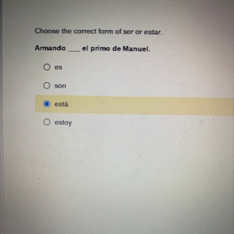 Armando el primo de Manuel. es son está estoy PLEASE ANWER QUICK I NEED HELP RN-example-1