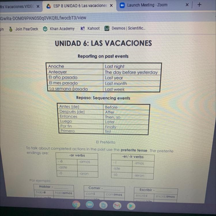 IF U ARE GOOD AT SPANISH, PLZ HELP! I need help with an assignment which I need to-example-1