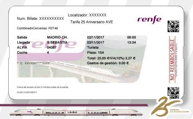 ¿Para qué fecha es el billete del tren? Escribe una oración. Por ejemplo: el 15 de-example-1