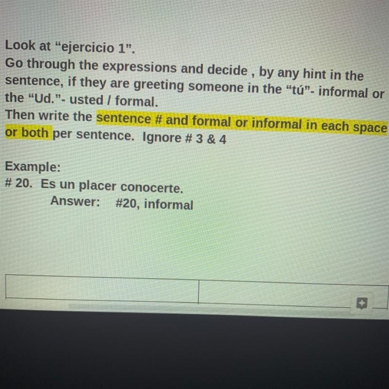 I need help , i need at least 5 anwser. thank you !!! spanish work-example-1