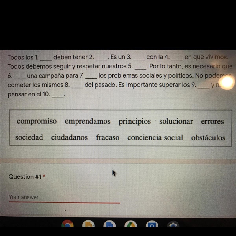 Todos los 1. deben tener 2. Es un 3. con la 4. en que vivimos. Todos debemos seguir-example-1