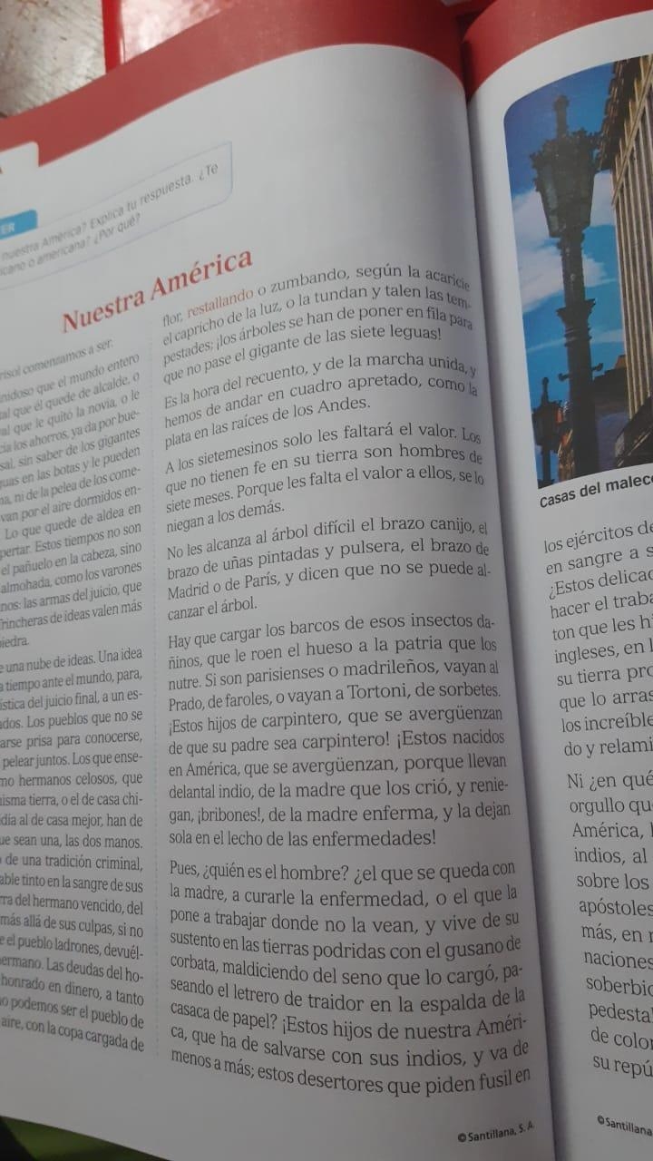 THIS IS DUE TODAY!!!HELP!!! ¿Por qué el autor tituló su obra “Nuestra América”?Argumenta-example-4