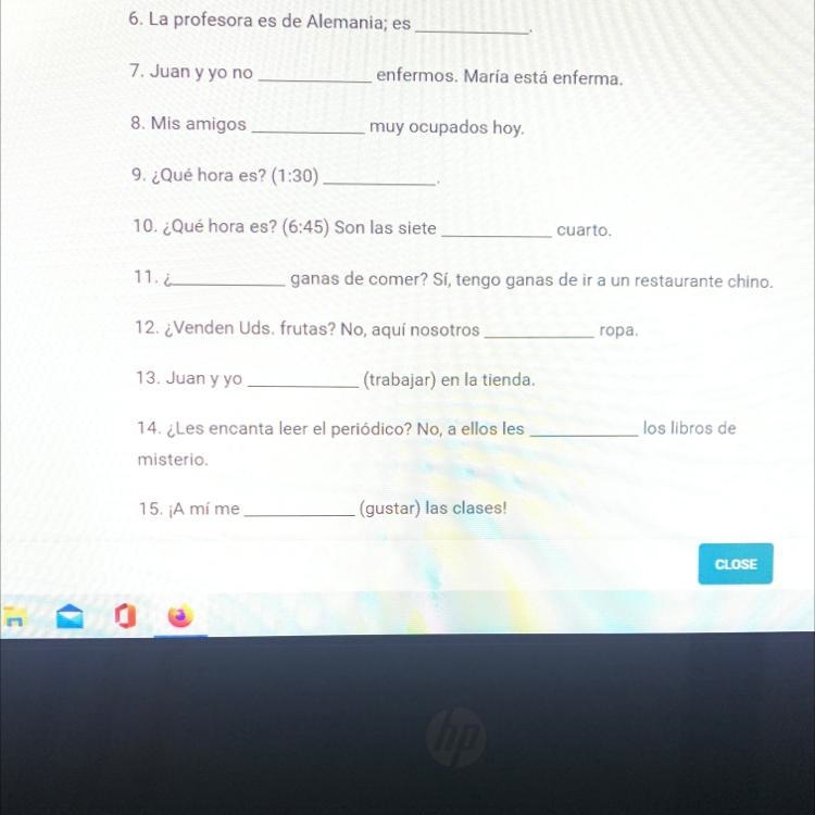 6. La profesora es de Alemania; es Need help with the rest also.-example-1