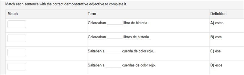 Spanish mix n match ??? please help im so lost-example-1