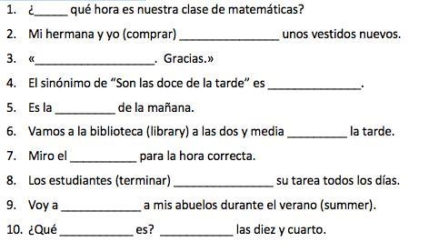 Fill in the blanks with spanish-example-1