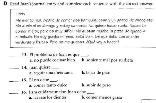 I need help with Spanish! (look at the picture)-example-1