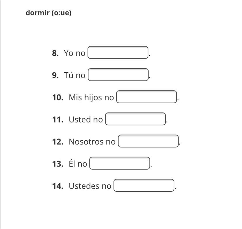 Please answer this question, these are conjugations in Spanish.-example-1