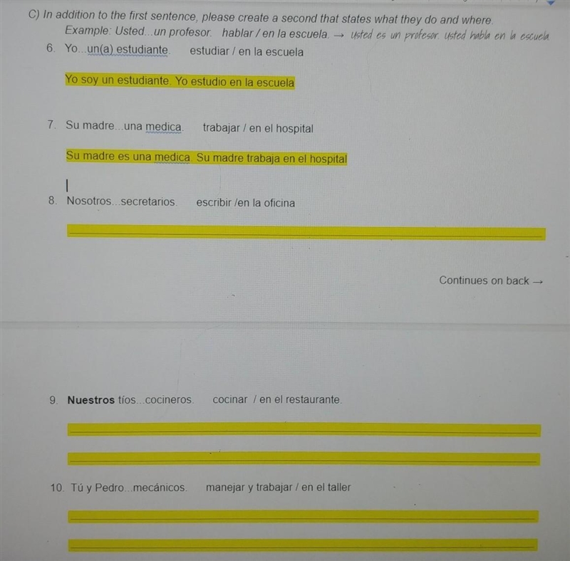 HELP ME PLEASE WITH MY SPANISH ASSIGNMENT,, QUESTIONS 8,9,10​-example-1