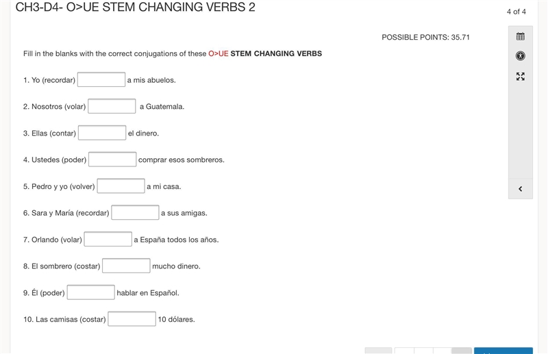 Plaese help spanish homework i need answears for whole thing-example-2