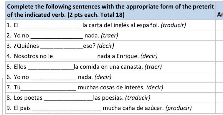 EASY fill in the blanks with the correct form-example-1