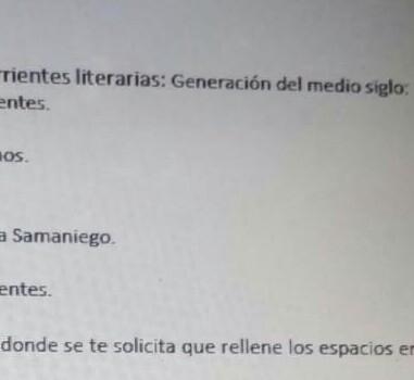 Corrientes literarias Generacion del medio siglo​-example-1