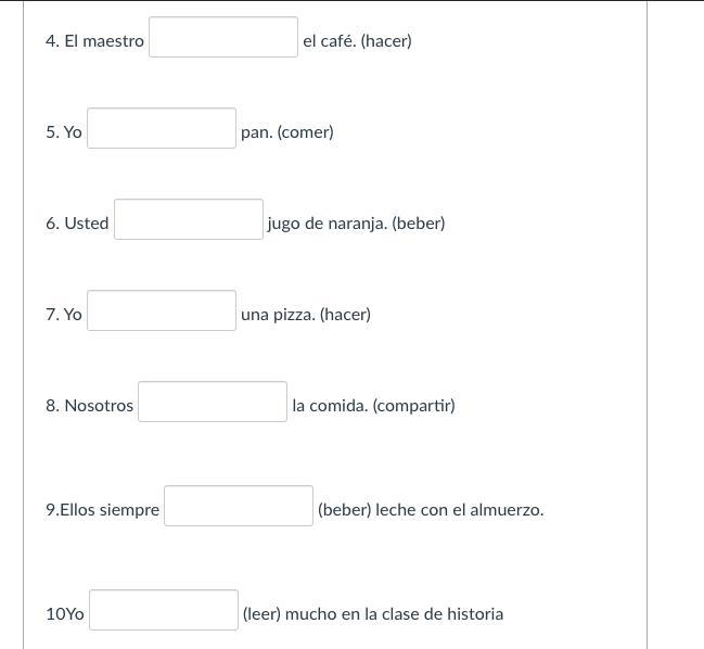 (16pts) Fill in the blanks with the appropriate form of the verb in parentheses.-example-1