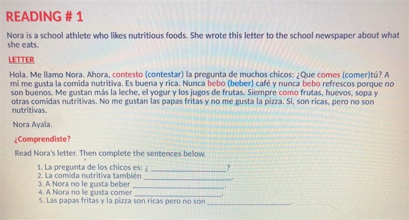 Read the letter and answer the questions, I really need help. Thank you in advance-example-1