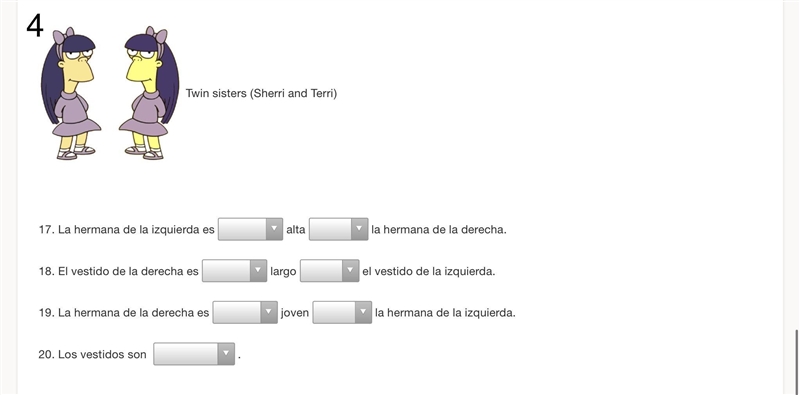 Spanish work please help The word bank is same for all-example-5