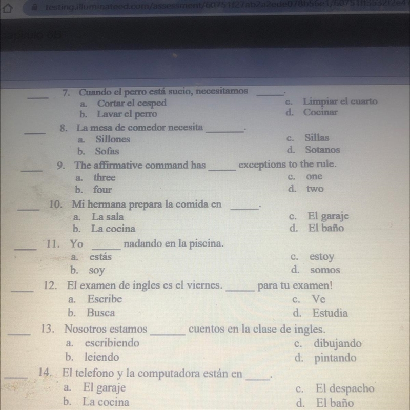 For those fluent in Spanish please help.-example-1